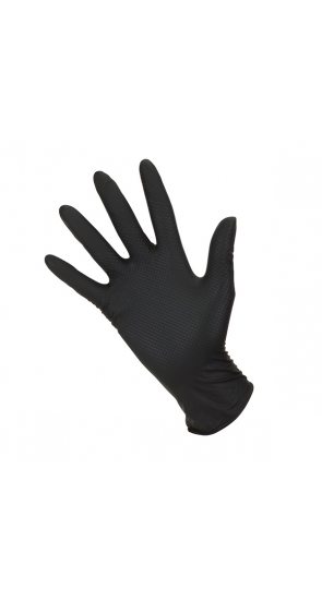 Перчатки нитриловые особопрочные HIGH RISK Ideall Grip+ Black (50 шт) Перчатки нитриловые особопрочные HIGH RISK Ideall Grip+ Black (50 шт)