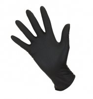 Перчатки нитриловые особопрочные HIGH RISK Ideall Grip+ Black (50 шт)